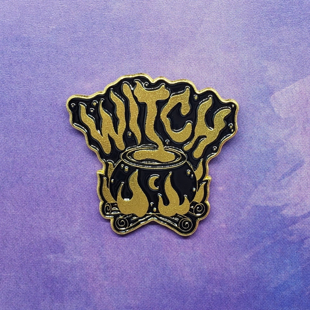 {5/$25} Witchy cauldron enamel pin